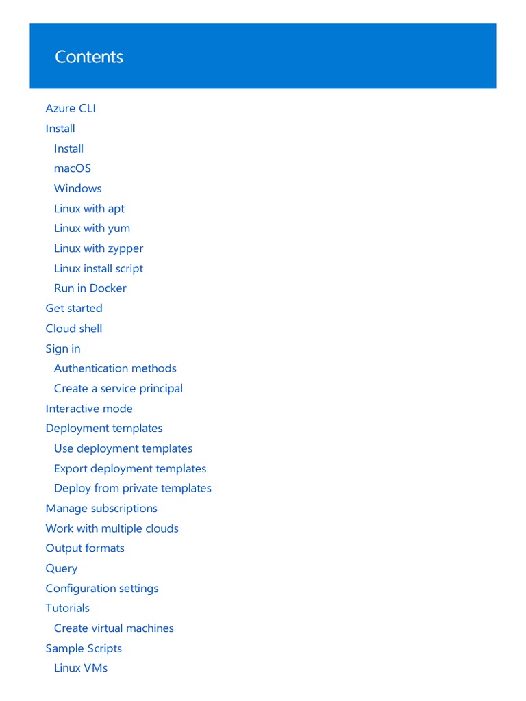 Installing Azure CLI on Various Platforms | PDF | Command Line ...