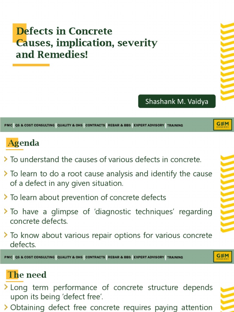 Defects in Concrete Causes and Remedies DFCC 241219 PDF | PDF ...