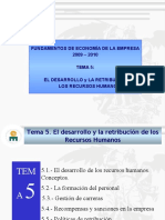 TEMA 5 - EL DESARROLLO Y LA RETRIBUCION DE LOS RR.HH.