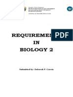 Requirements IN Biology 2: Submitted By: Deborah P. Garcia