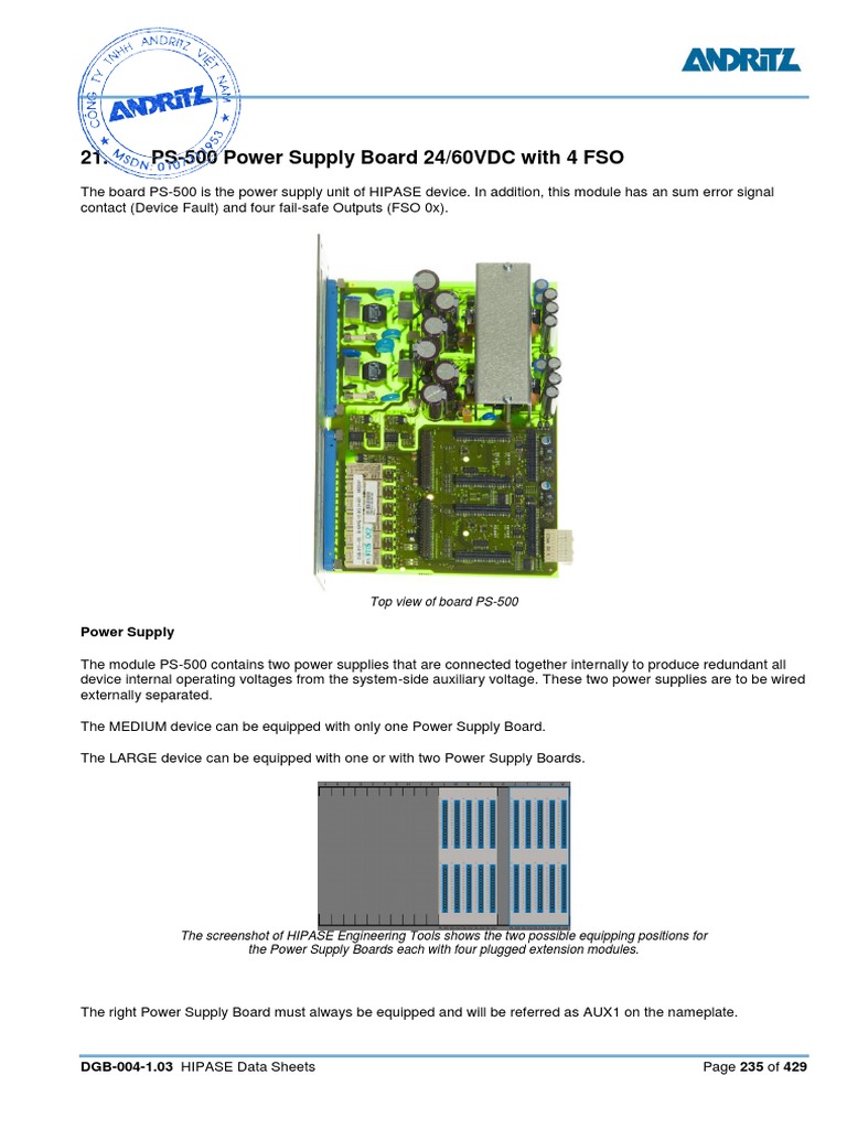 Hipase E 004 Ps 500 Power Supply Board Power Supply Relay