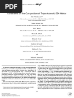 Constraints On The Composition of Trojan Asteroid 624 Hektor