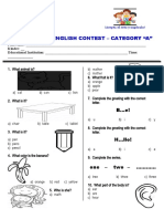 1 Provincial English Contest - Category "A"