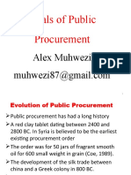 Goals of Public Procurement: Alex Muhwezi