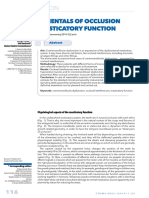 Fundamentals of Occlusion Article PDF