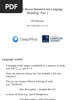 Lecture 3 - Language Modelling and RNNs Part 1