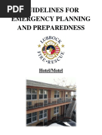 Guidelines For Emergency Planning and Preparedness: Hotel/Motel