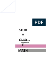 Stud Y Guid E Math: Formulas To Remember