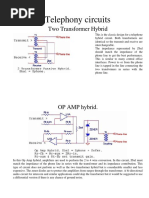 Telephony circuits
