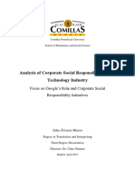 Analysis of Corporate Social Responsibility in The Technology Industry