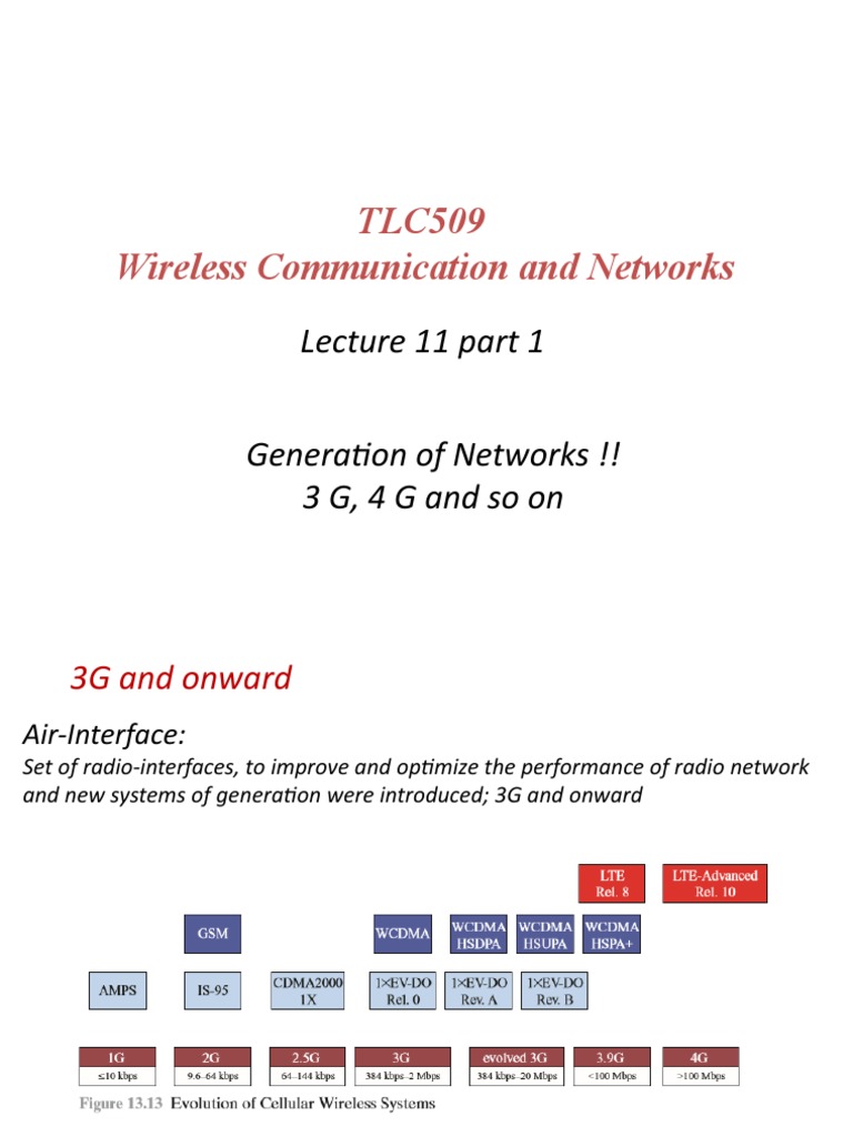 WC-Lect 11 Thu 23 April Part 1 | PDF | High Speed Packet Access | 3 G