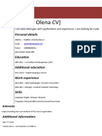 (Helher Olena CV) : Personal Details