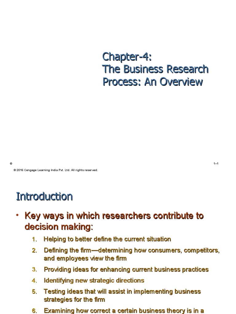 Chapter-4: The Business Research Process: An Overview | PDF | Causality ...
