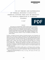 Some Aspects of Theory and Mathematics O F Thermal Runaway in Reacting Chemical Systems That May Be Relevant To Critical Behaviour in Confined