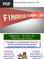 Financial Planning & Budgeting Using Excel 2007: Computer Infinity (PVT.) LTD Karachi Branch Council 2009 - ICMAP