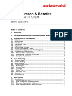 Remuneration & Benefits: Policy For IS Staff