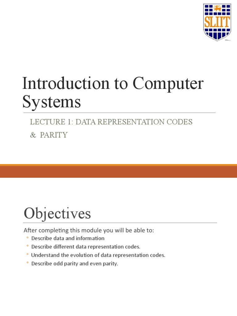 CF - Lecture - 01 - Data Representation Codes and Parity | PDF | Ebcdic ...