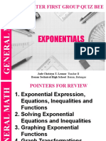 Gen Math Group Work Exponentials