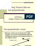 Addition of Non Perpendicular Vectors