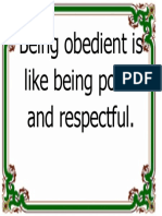 Being Obedient Is Like Being Polite and Respectful