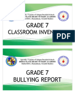 Grade 7 Bullying Report from Immaculate Heart of Mary Academy