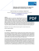 Prediction of The Isolation Efficiency of Vibration Countermeasures For A Double-Deck Tunnel