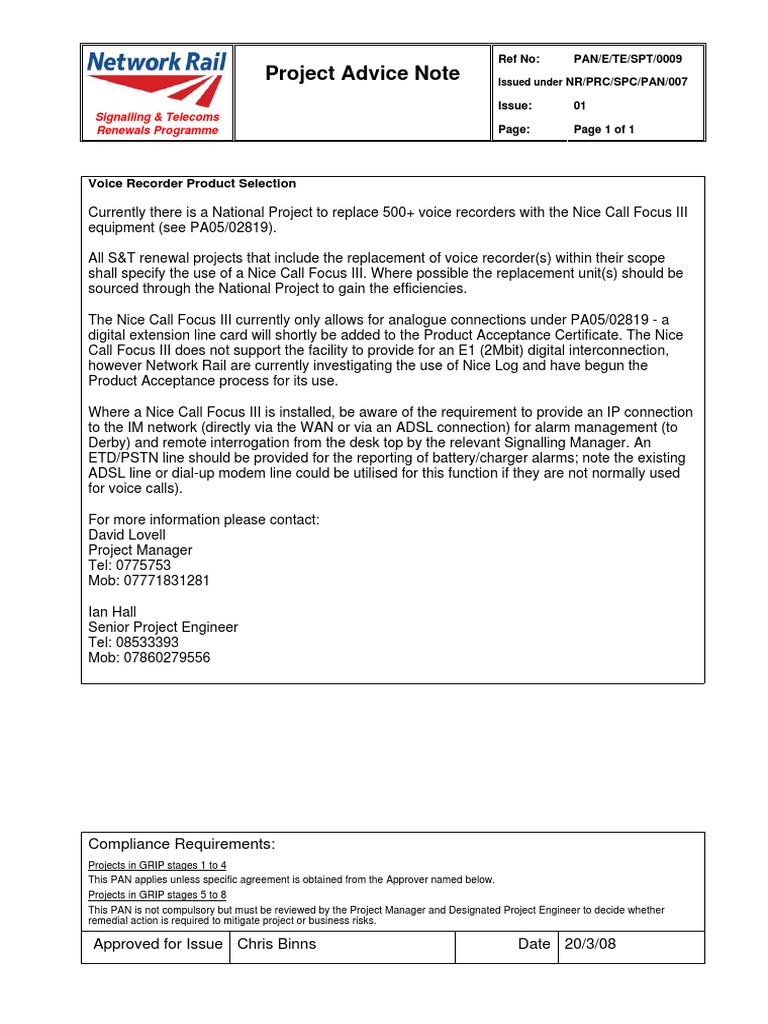 Voice Recorder Replacement Guidelines | PDF