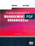 Burdus, E. - Fundamentele Managementului Organizatiei, 2013 PDF