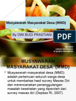 Musyawarah Masyarakat Desa (MMD) : by Dwi Budi Prastiani, M.Kep
