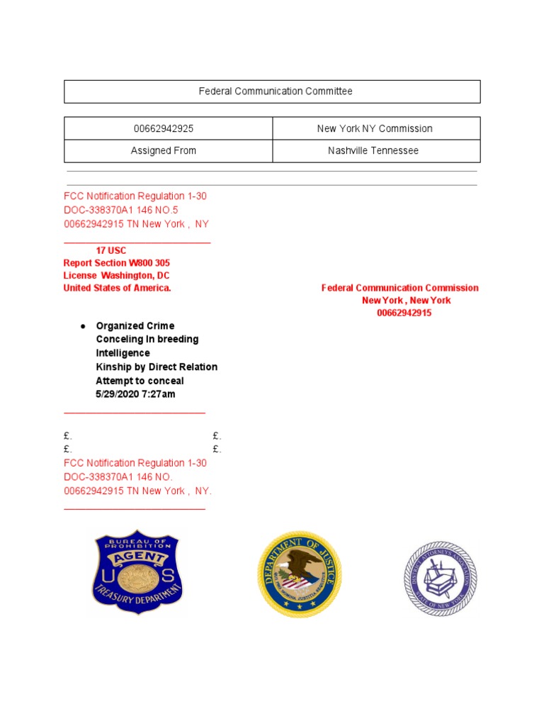 FCC Notification on Organized Crime | PDF | Politics | Social Science