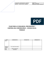 Plan de Trabajo para La Vigilancia, Prevención y Control Del Coronavirus V0