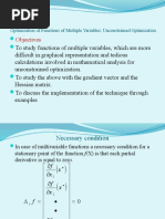 Lect 4 Unconstraint Optimization