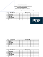 Daftar Hadir Mahasiswa