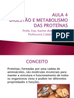 Aula 4 Digestão e Metabolismo Das Proteínas PDF