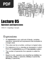 OperatorsAndExpressions (C Programming)