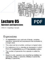 OperatorsAndExpressions (C Programming)