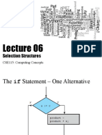 Selection Structures: CSE115: Computing Concepts