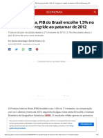 Com pandemia, PIB do Brasil encolhe 1,5% no 1º trimestre e regride ao patamar de 2012 _ Economia _ G1