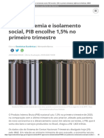 Com pandemia e isolamento social, PIB encolhe 1,5% no primeiro trimestre _ Agência de Notícias _ IBGE1