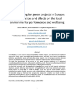Crowdfunding For Green Projects in Europe 2017
