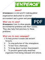 Greenpeace Facts