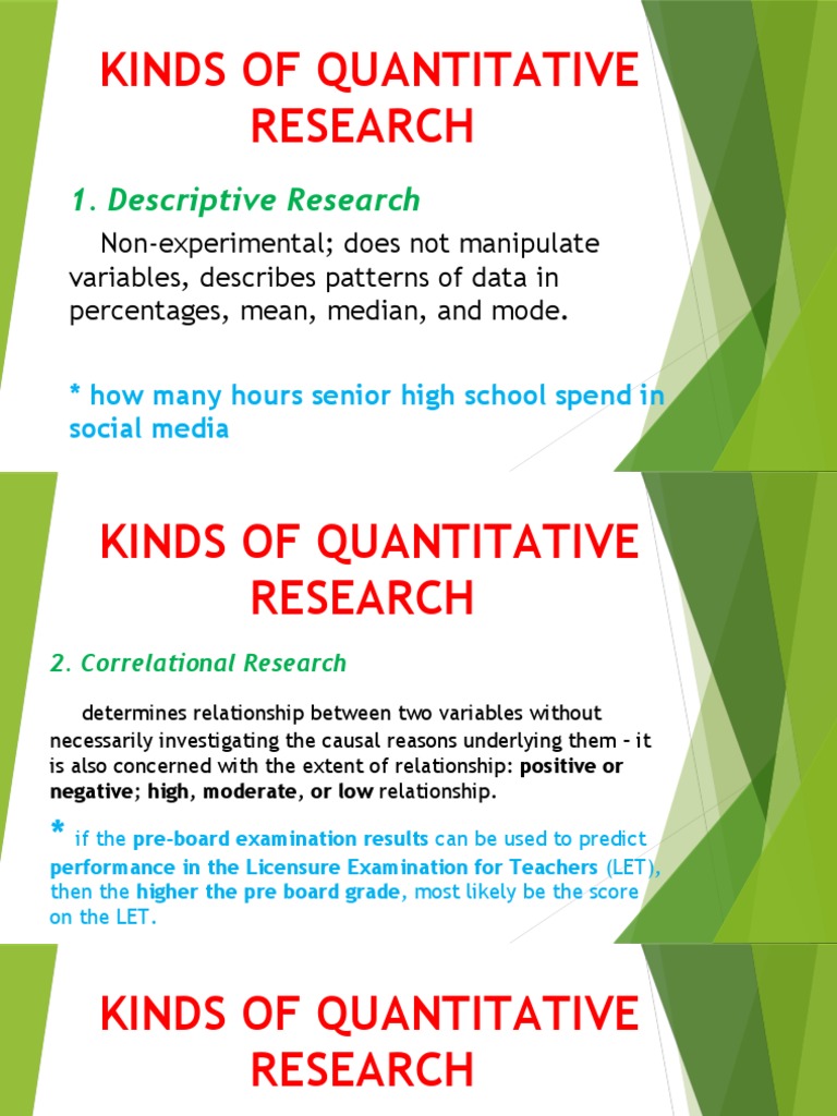 Types of Quantitative Research Explained | PDF