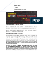 Código de falla B1401 - Cortocircuito en el sensor del airbag del conductor