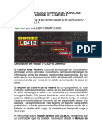 U0412 - Datos Inválidos Recibidos Del Módulo de Control de La Energía de La Batería A