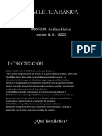 Homilética - Clase 1 - 2020