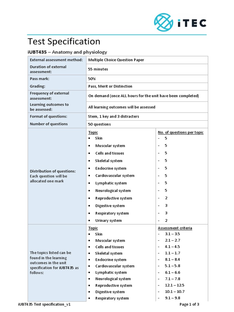 What Is A Biology Test Spec? – AS/A Level Biology – HGCGXU