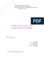 Cambio social y educación según Paulo Freire