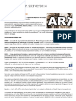 RAR Disposicion G.P. SRT 02 - 2014 - Nuevos Agentes de Riesgo