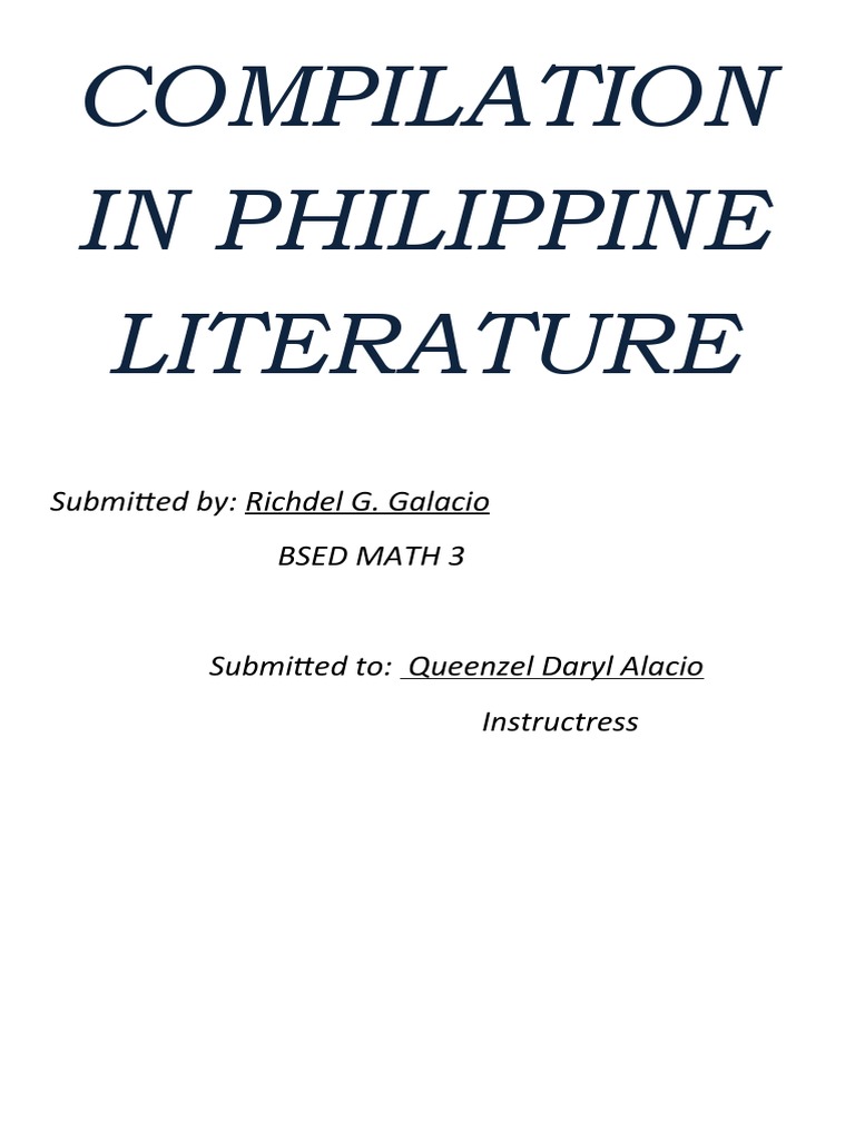 Philippine Literature Compilation for Grade 7 | PDF | University ...