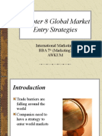 Chapter 8 Global Market Entry Strategies: International Marketing Bba 7 (Marketing) Awkum